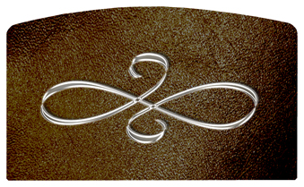 DACRO-601-SL-SH-BR Silver Scroll Shimmer Brown